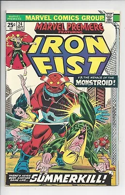 Buy Marvel Premiere #24 VF-(7.5) 1975 - Gil Kane  Cover - Iron Fist • 15.84£