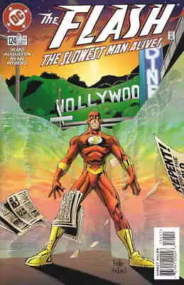 Buy Flash (2nd Series) #124 VF; DC | Hollywood Sign Cover Wieringo - We Combine Ship • 3£