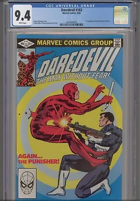 Buy Daredevil #183 CGC 9.4 1982 Marvel Comics Frank Miller Cover Punisher App • 43.39£