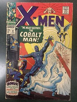 Buy Uncanny X-Men #31 (Marvel, 1967) 1st Cobalt Man 1st Candy Southern Dan Adkins GD • 47.97£