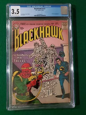 Buy BLACKHAWK 117 CGC 3.5 DC 1957 Mr. Freeze Appears Batman Villain • 196.40£