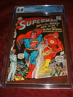 Buy Superman 199 Cgc 5.0 Ow/white Pages 1st Superman Vs Flash Race Key Issue • 249.99£