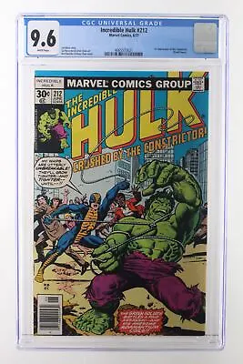 Buy Incredible Hulk #212 - Marvel Comics 1977 CGC 9.6 1st Appearance Of The Constric • 119.72£