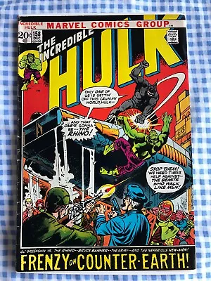 Buy Incredible Hulk 158 (1972) Rhino App, Cents • 12.99£