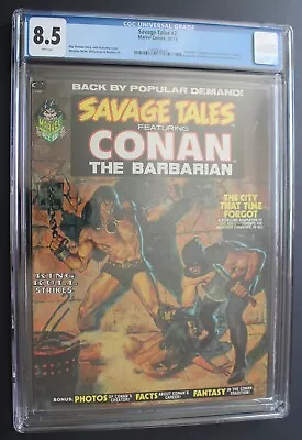 Buy Savage Tales #2 CONAN Barry Smith Marvel 1973 KULL Brunner WRIGHTSON CGC 8.5 • 86.29£