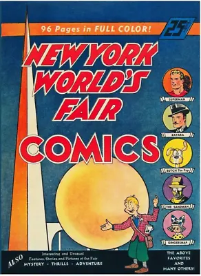 Buy Facsimile Reprint Covers Only To NEW YORK WORLD'S FAIR COMICS #1 - (1939) • 19.76£