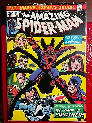 Buy Amazing Spider-Man #135 ASM 1974 Second 2nd PUNISHER Appearance MVS NM • 118.54£