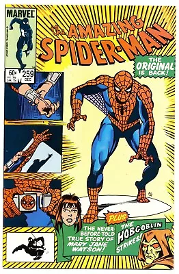 Buy AMAZING SPIDER-MAN #259 NM, Hobgoblin App, Direct Marvel Comics 1984 • 23.72£