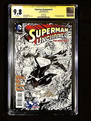 Buy Superman Unchained #1 1 In 300 Sketch Variant CGC SS 9.8 DC Comics Aug 2013 • 193.24£