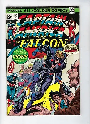 Buy Captain America # 180 And The Falcon 1st Appearance Of Nomad Dec 1974 VG+ • 9.95£