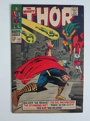 Buy Thor #143  Vf- 7.5  1967 Silver Age Marvel Jack Kirby Art Stan Lee Enchanters • 48.04£
