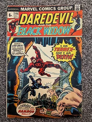 Buy Daredevil & Black Widow 106. Marvel 1973. Angar The Screamer. Combined Postage • 2.49£