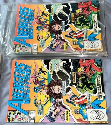 Buy AVENGERS WEST COAST #49-#56-#57-#58. Bagged And Boarded • 16£