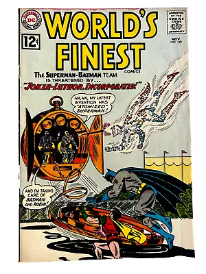 Buy WORLD'S FINEST COMICS # 129   JOKER & LUTHOR Vs. SUPERMAN & BATMAN  1962 • 23.62£
