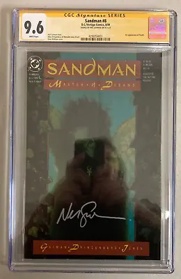 Buy Sandman #8 (1989) CGC 9.6 Signed Neil Gaiman 1st App Death DC Comics Netflix • 571.60£