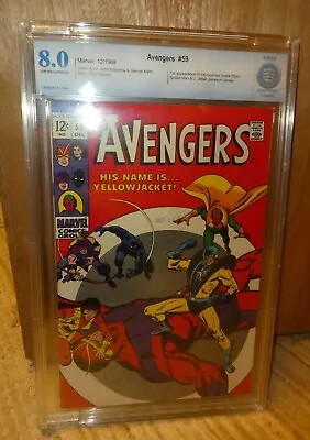 Buy Marvel Comics Avengers 59 1st Yellowjacket Ant Man 8.0 VFN 1968 CGc CBCS • 279.99£
