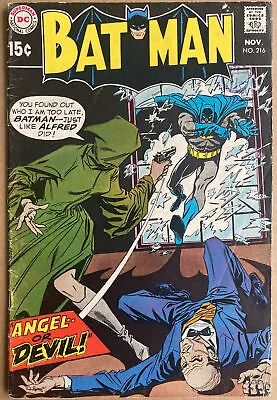 Buy Batman #216 September 1969 1st Pennyworth Appearance Daphne Pennyworth App • 29.99£