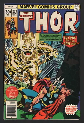 Buy THOR #263, 1977, Marvel Comics, VF CONDITION, THE ODIN-FORCE UNLEASHED! • 4.80£