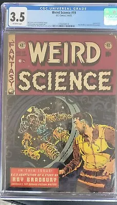 Buy Weird Science #19 Cgc 3.5 *used In Soti Censure Controversy* Ray Bradbury 1953 • 799.52£