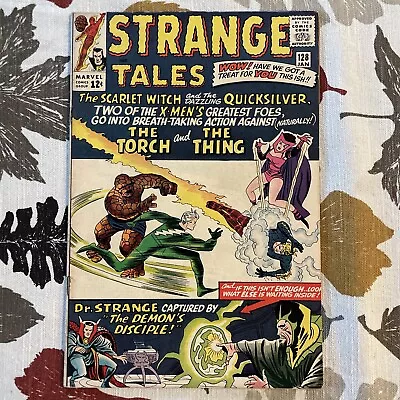 Buy Strange Tales #128 FN+ Marvel 1964, Dr Strange, Fantastic Four, Scarlet Witch • 27.12£