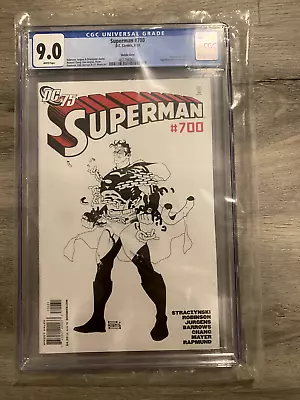 Buy Superman #700 Eduardo Risso Black & White  Sketch  1:75 Variant Cover CGC 9.0 • 46.65£