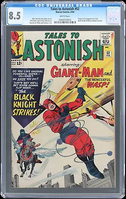 Buy 1964 Marvel Tales To Astonish 52 CGC 8.5 White Pages 1st Appearance Black Knight • 426.75£