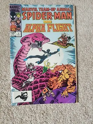 Buy Marvel Team Up Annual # 7, 1984 Marvel Comic, Spider-Man + Alpha Flight, P Neary • 8£