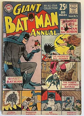 Buy Batman Annual #5 (1963) Giant 80 Pages Silver Age DC Comics • 24.95£