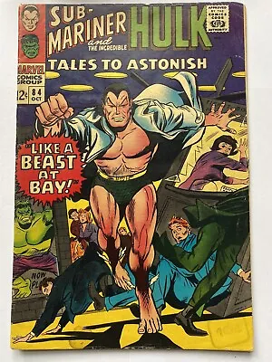 Buy TALES TO ASTONISH #84 Sub-Mariner Hulk 1966 Marvel Comics UK Price G/VG • 6.95£