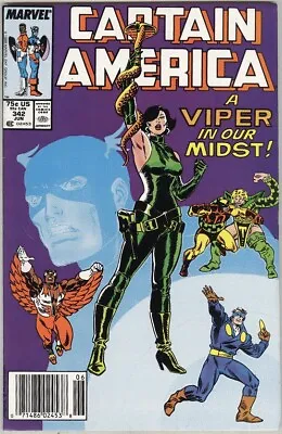 Buy Captain America #342 June 1988 VF Viper • 2.36£
