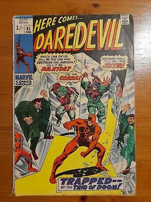 Buy Daredevil #61 Feb 1970 Good+ 2.5 Mr Hyde, Cobra And The Jester • 4.99£