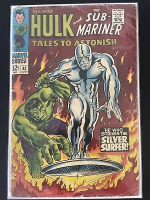 Buy Tales To Astonish #93 (Marvel) Iconic Silver Surfer/Hulk Cover Marie Severin • 79.94£