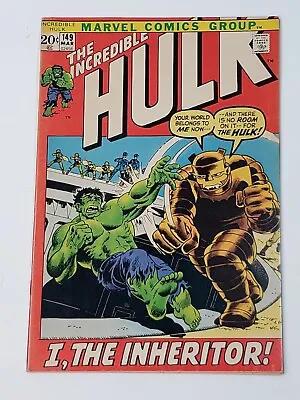 Buy Incredible Hulk 149 Marvel Comics 1st Appearance The Inheritor Bronze Age 1972 • 27.66£