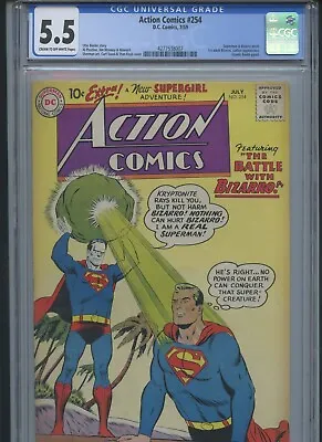 Buy Action Comics #254 1959 CGC 5.5 (1st Adult Bizarro)~ • 331.14£