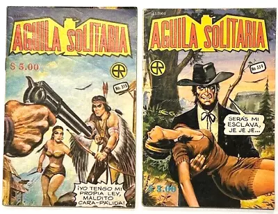 Buy 2 Aguila Solitaria Spanish Comics Lot 315 And 339 (1980) Mexico Paquines Racana • 5.62£