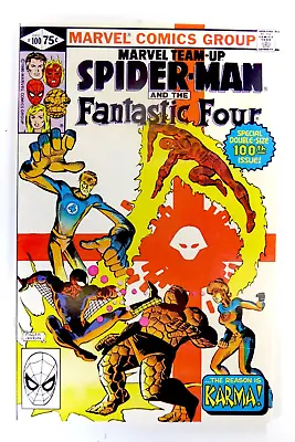 Buy Marvel TEAM UP SPIDER-MAN + THE FANTASTIC FOUR (1980) #100 Key 1st Karma App VF • 17.77£