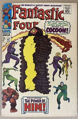 Buy Fantastic Four #67  Oct 1967 1st Cameo & 2nd Part Origin Of Adam Warlock Cents ! • 224.99£