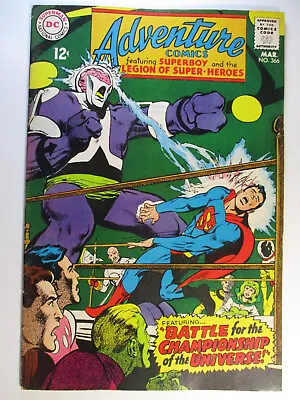 Buy Adventure #366, Superboy & Legion, Fatal 5, Neal Adams Cvr, Fine, 6.0, OW Pages • 13.84£
