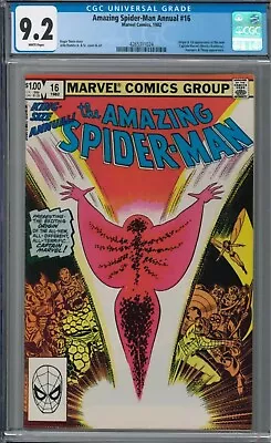 Buy Amazing Spider-Man Annual #16 (1982) Key 1st App Monica Rambeau CGC 9.2 BT364 • 100.08£