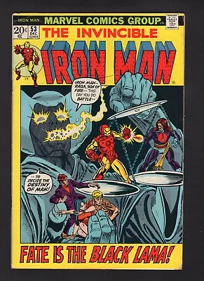 Buy Iron Man #53 Vol. 1 1st Appearance Of Black Lama Marvel Comics '72 FN/VF • 7.94£