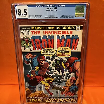 Buy Iron Man 55 CGC 8.5  1st Appearance Thanos & Drax The Destroyer 🔥🔥🔥 • 1,027.78£
