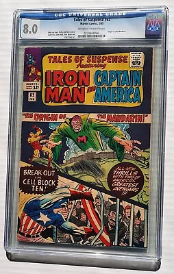 Buy Tales Of Suspense #62 CGC 8.0 1965 Marvel CAPTAIN AMERICA & IRON MAN OW-WHITE • 137.96£