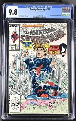 Buy Amazing Spider-Man #315 CGC Graded 9.8 NM/MT Todd Mcfarlane Cover Art Venom • 158.12£