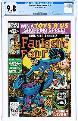 Buy Fantastic Four King-Size Annual #15 CGC 9.8 NM/MT Wp Marvel Comics 1980 RARE • 159.03£