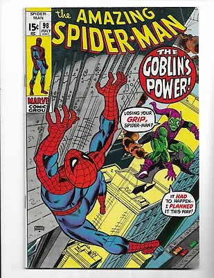 Buy Amazing Spider-man 98 - F+ 6.5 - Green Goblin - Harry Osborn - No Cca (1971) • 86.93£