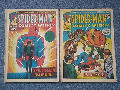 Buy Marvel Comics Uk: Spider-man Weekly 44 45 Reprints Amazing 50 51 1st 2nd Kingpin • 29.99£