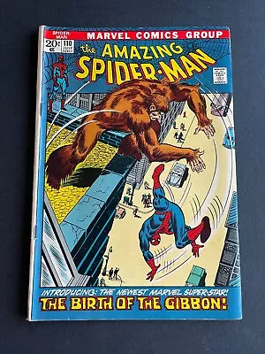 Buy Amazing Spider-Man #110 - 1st Appearance Of The Gibbon (Marvel, 1972) VG/F • 21.29£