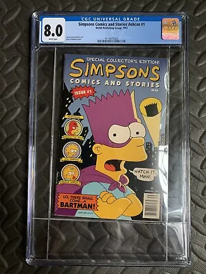 Buy Simpsons Comics And Stories Ashcan #1  1st True App Simpsons! CGC 8.0 4114473003 • 195£