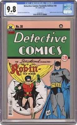 Buy Detective Comics Facsimile Edition (2019 DC) 38 CGC 9.8 1st App Robin • 118.26£