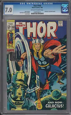Buy Thor #160 - CGC 7.0 - Galactus Vs. Ego Battle Begins • 96.41£